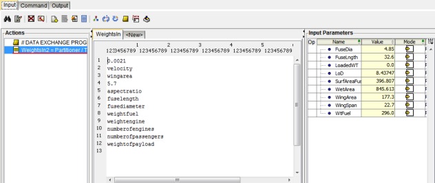 Configuring the Sizing Weights Input Parameters File